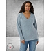KAFFE CURVE Trui Niela Windward Blue Melange